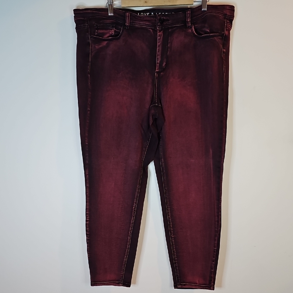 Love & Legend Deep Burgundy Size 22 Jeggings